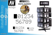 STENCIL STSF004 DIGITAL NUMBERS