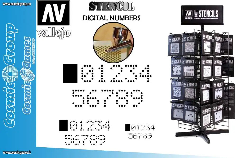 STENCIL STSF004 DIGITAL NUMBERS Frikytopia