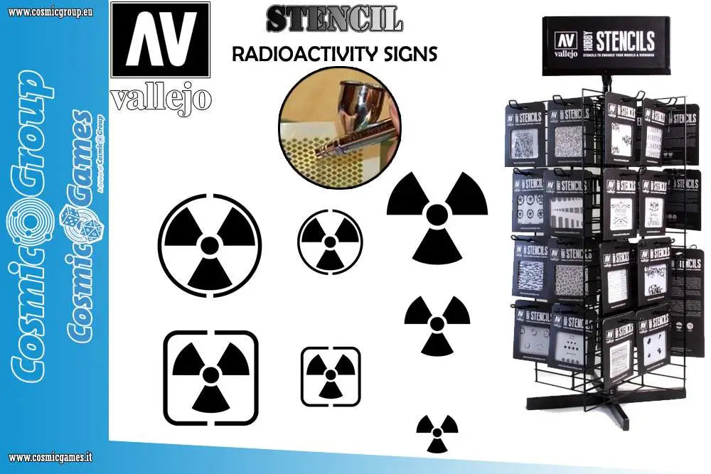 STENCIL STSF005 RADIOACTIVITY SIGNS Frikytopia