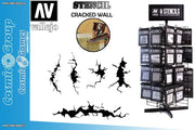 STENCIL STTX001 CRACKED WALL