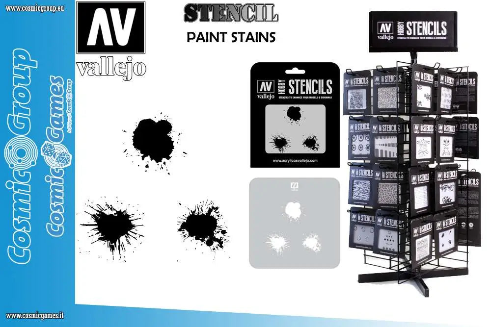 STENCIL STTX005 PAINT STAINS Frikytopia