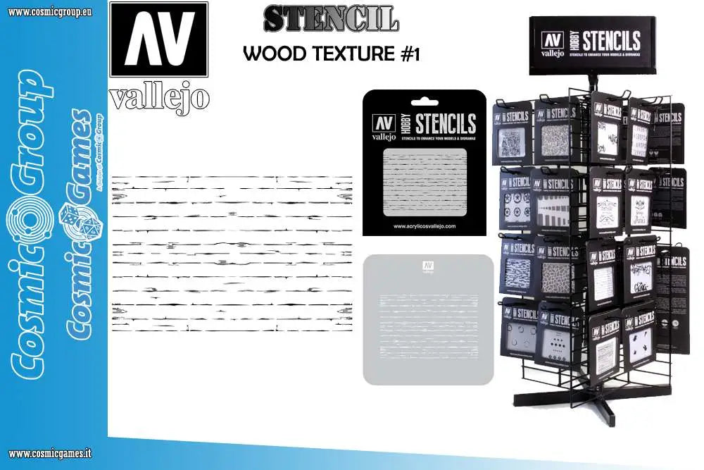 STENCIL STTX006 WOOD TEXTURE # 1 Frikytopia