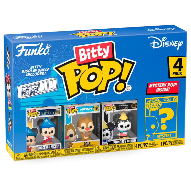 Disney Pack de 4 Figuras Bitty POP! Vinyl Sorcerer Mickey 2,5 cm