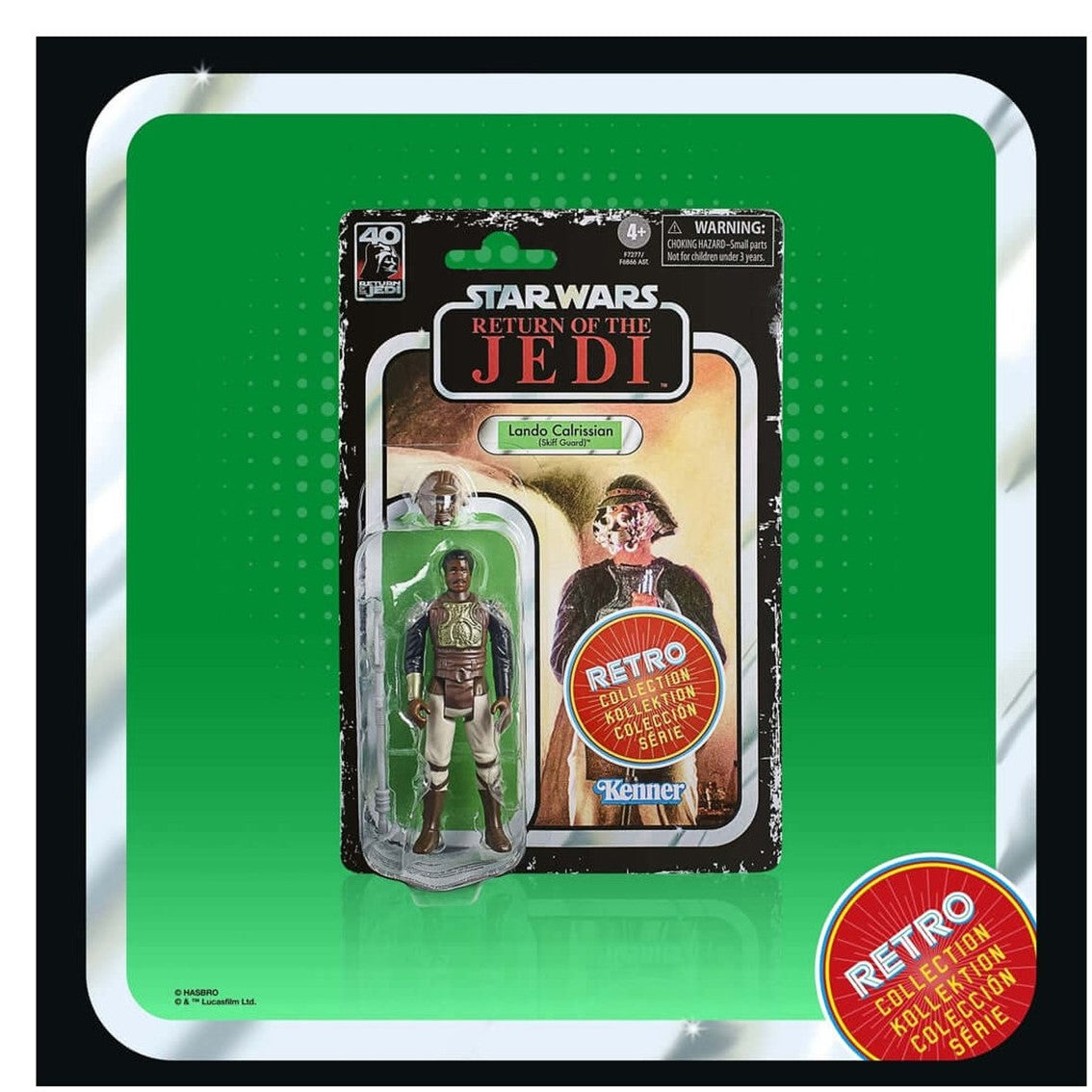 Figura hasbro star wars retro collection - lando caalrissian (skiff