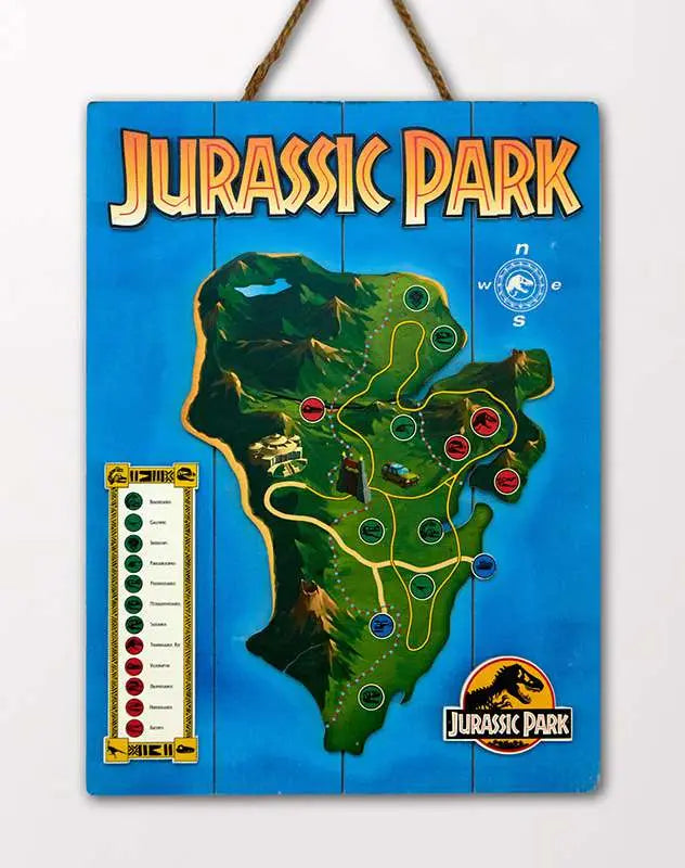 JURASSIC PARK WOODEN POSTER Frikytopia