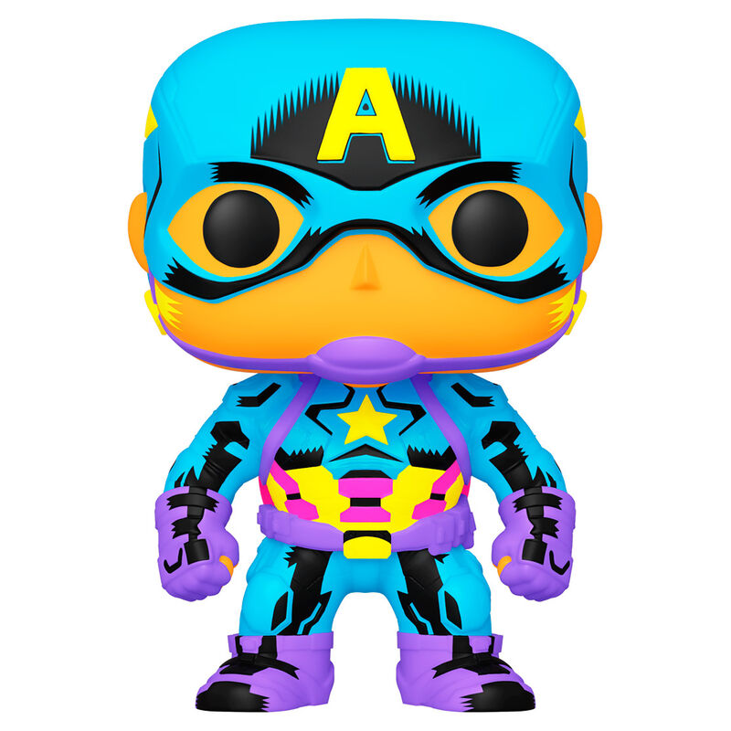 Funko pop marvel black light capitan america multicolor 48845 Frikytopia