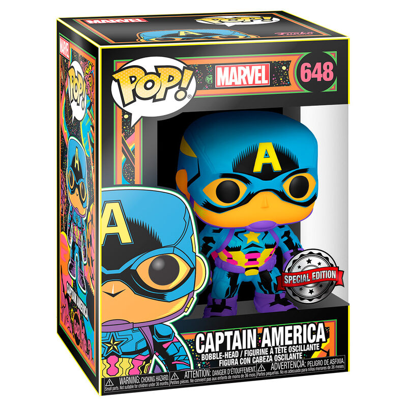 Funko Pop! Funko black light capitan america multicolor 48845 — MARVEL