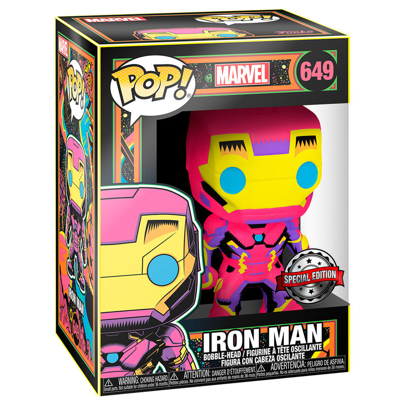 Funko Pop! Iron Man Black Light Exclusive — MARVEL
