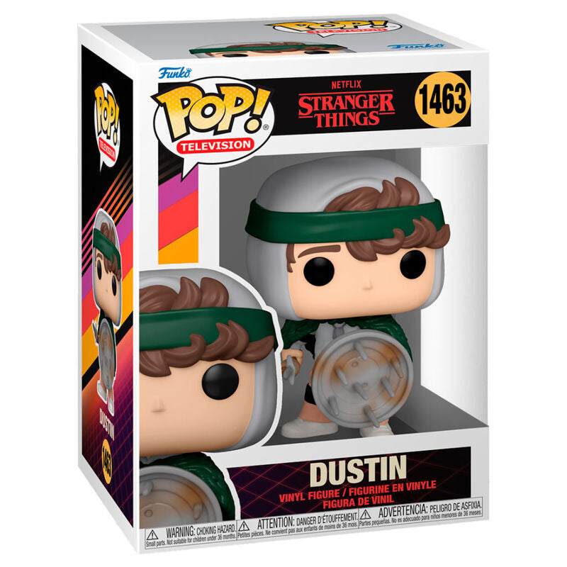 Funko pop series tv stranger things 4 hunter dustin con escudo 72137