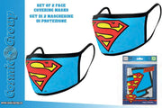 SUPERMAN LOGO FACE DC COVER.MASK SET(2)