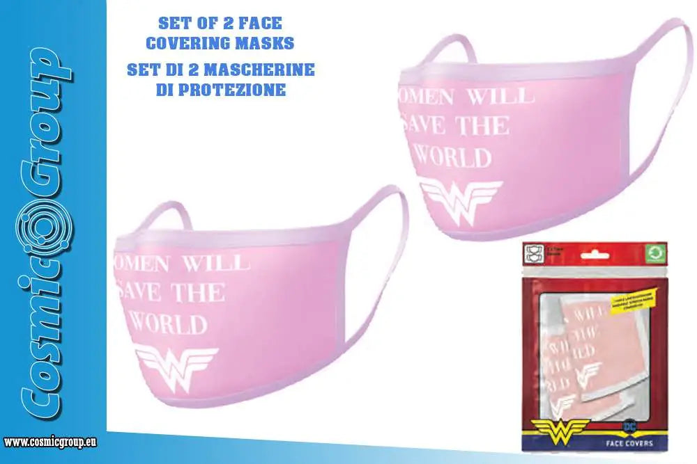WONDER WOMAN DC FACE COVER.MASK SET(2) Frikytopia