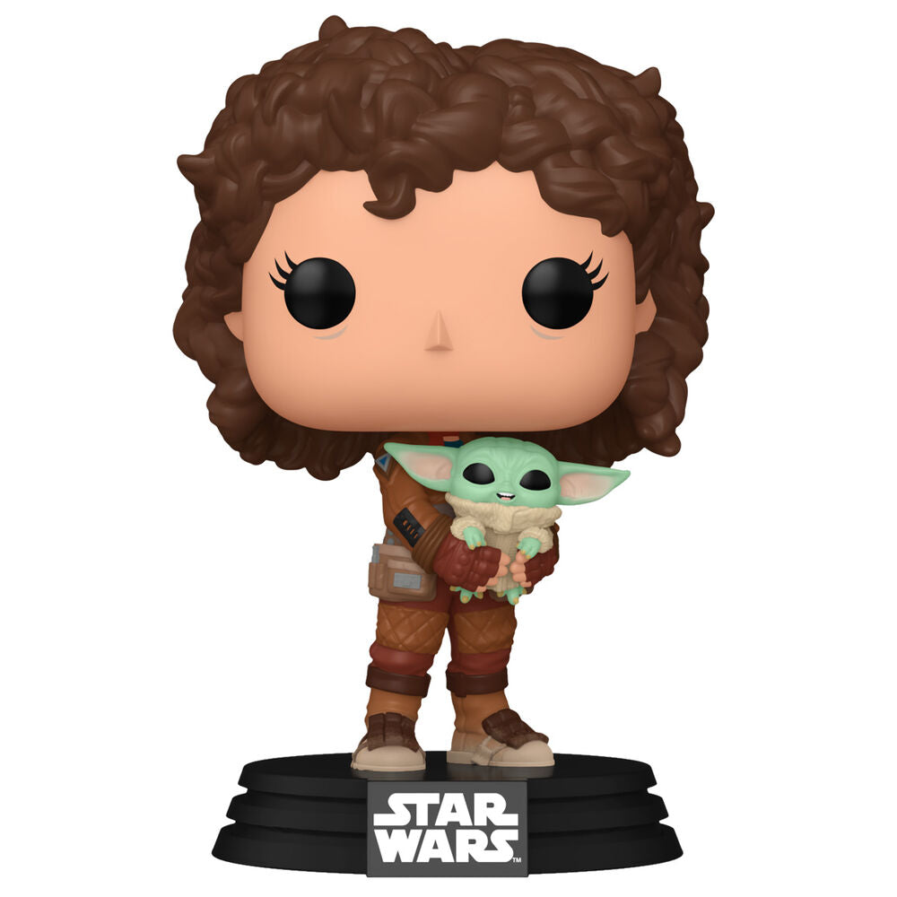 Funko pop mandalorian peli motto con grogu 76552