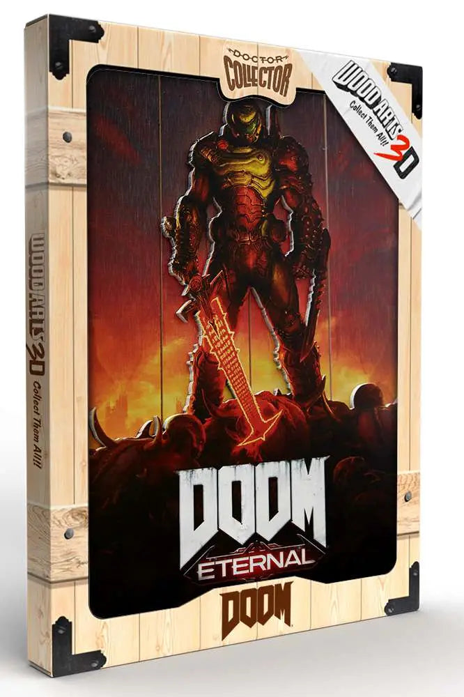 DOOM ETERNAL WOODEN Póster
