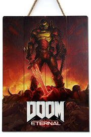 DOOM ETERNAL WOODEN Póster