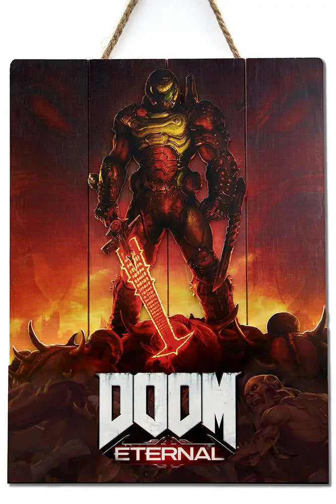 DOOM ETERNAL WOODEN Póster