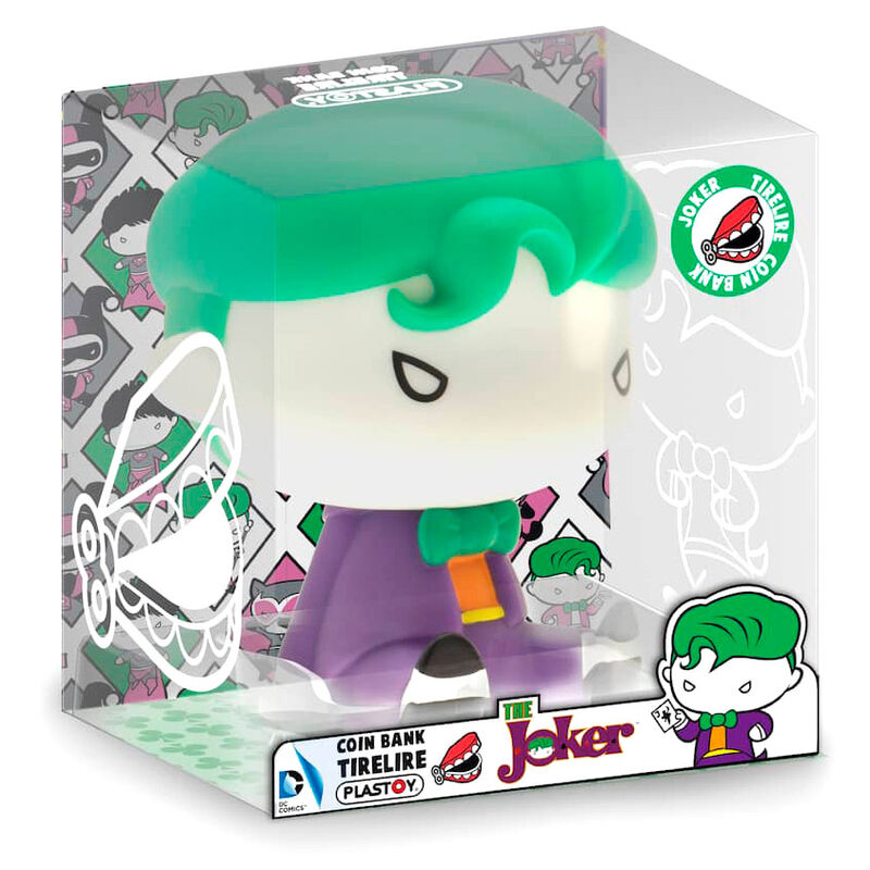 Figura hucha plastoy dc comics liga de la justicia joker chibi