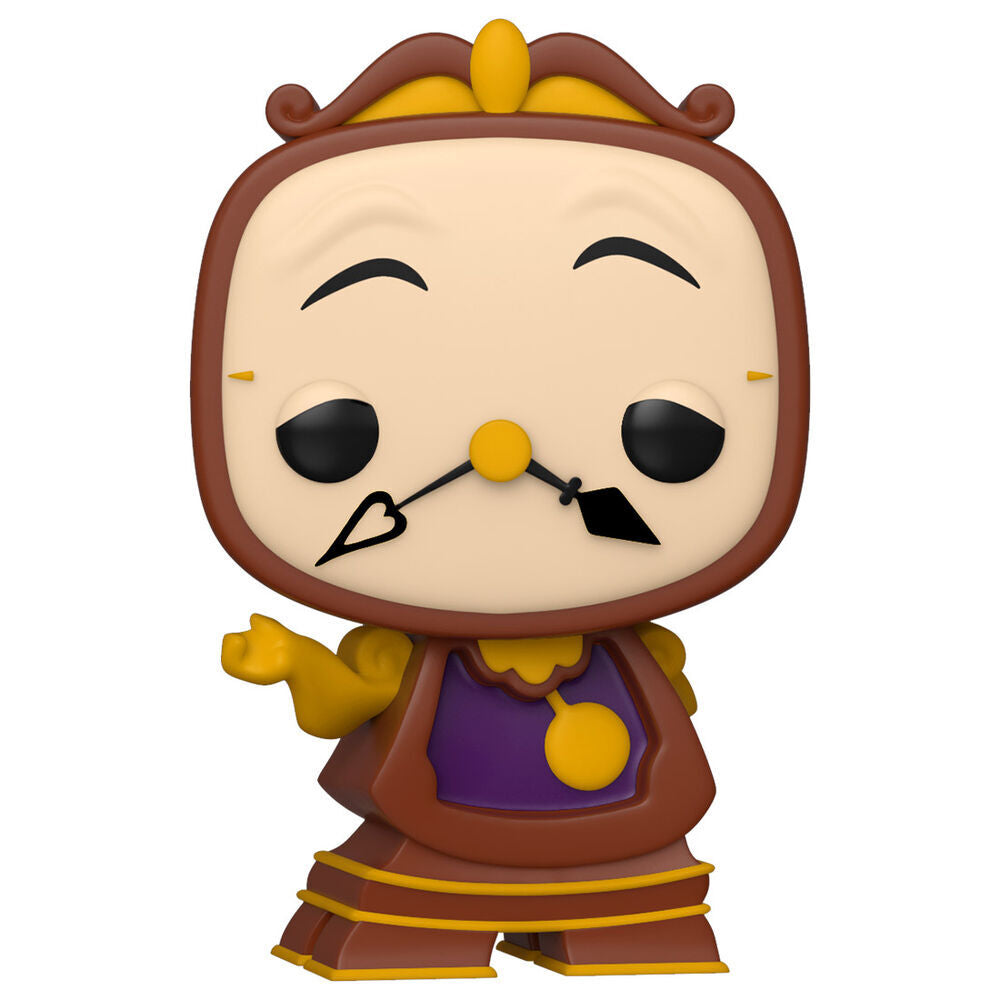 La bella y la bestia Figura POP Movies Vinyl Cogsworth 9 cm Frikytopia