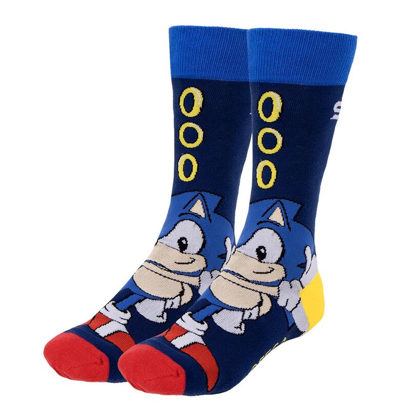Pack calcetines 3 piezas sonic talla 40 46