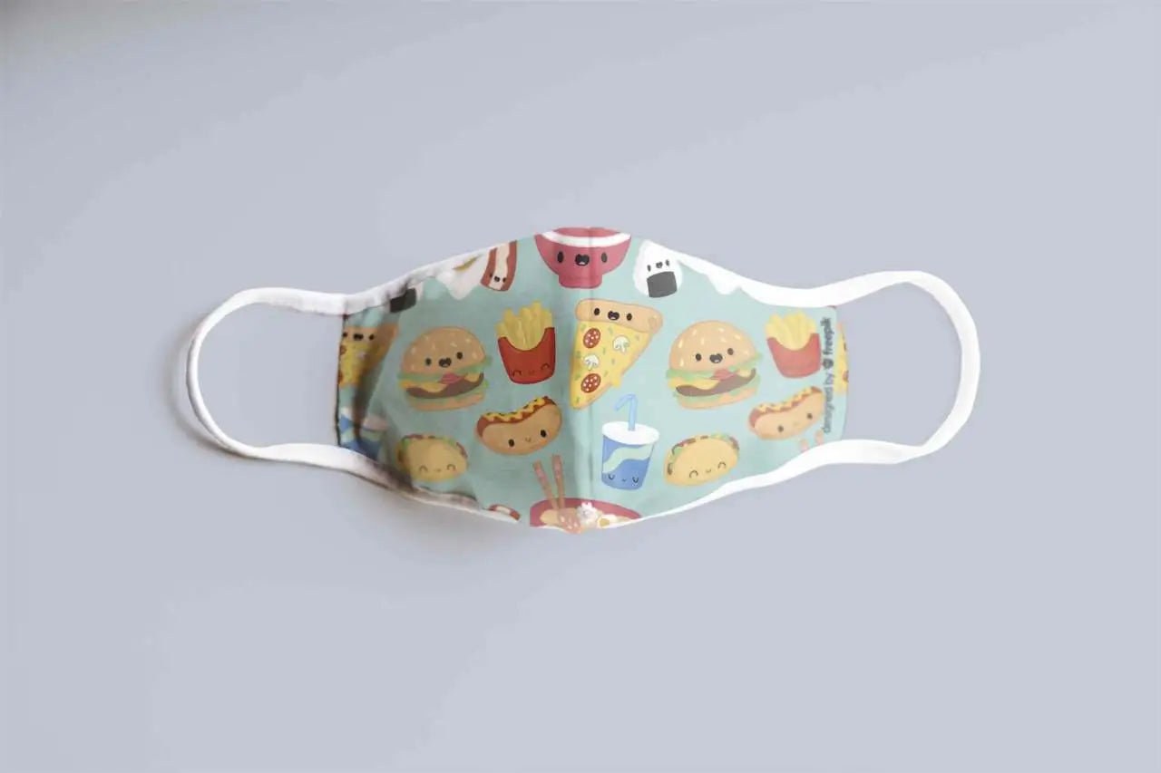 FAST FOOD KAWAII KIDS FACE MASK Frikytopia