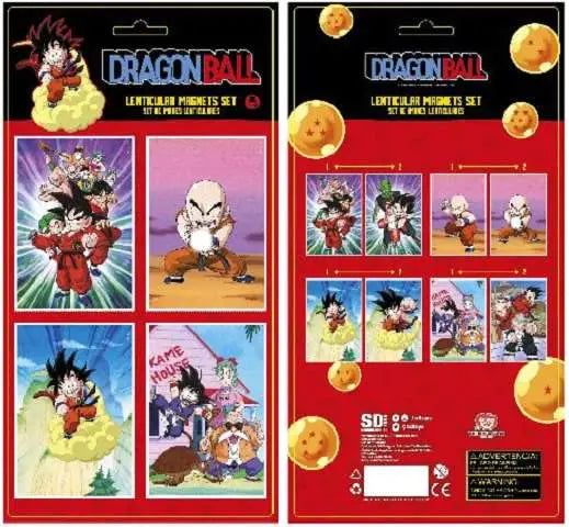 DRAGON BALL 4 LENTICULAR MAGNETS SET Frikytopia