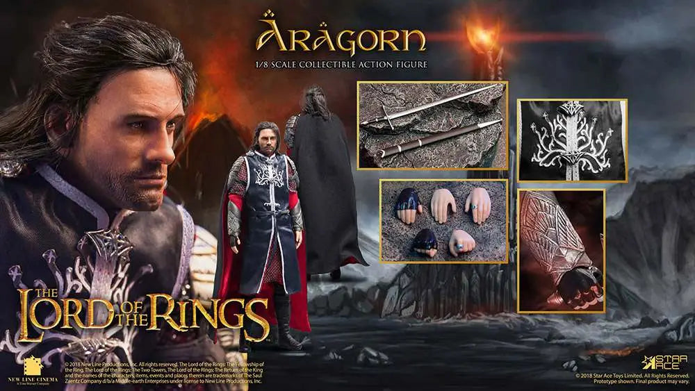 Figura Real Master Aragorn El Señor de los Anillos 23cm
