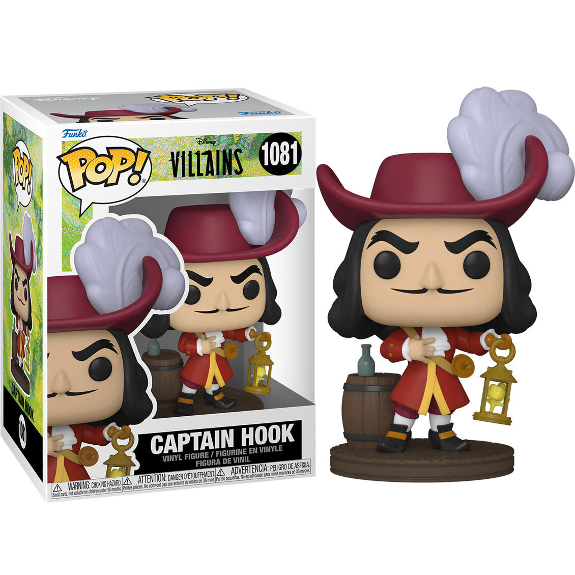 Disney Villains POP Disney Vinyl Figura Captain Hook 9 cm
