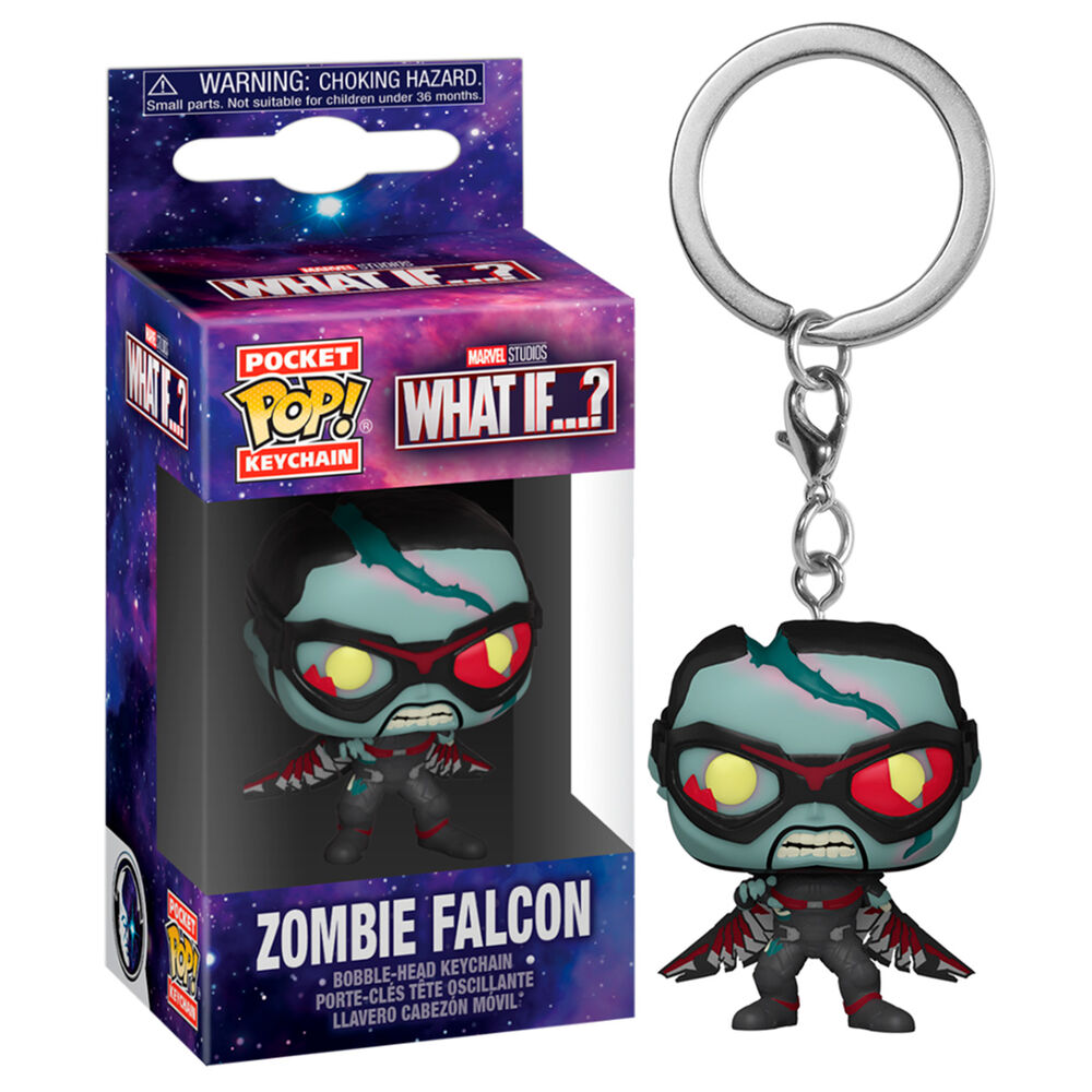 Llavero Pocket POP Marvel What If Zombie Falcon Frikytopia