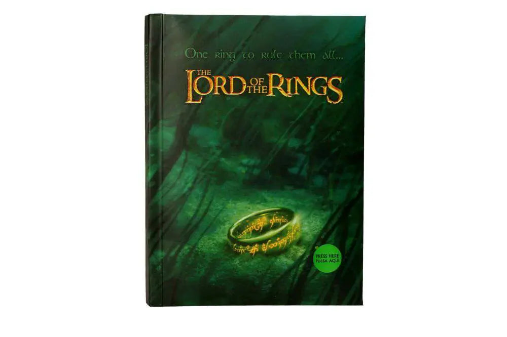 Cuaderno A5 One Ring To Rule Them All El Señor de los Anillos con luz