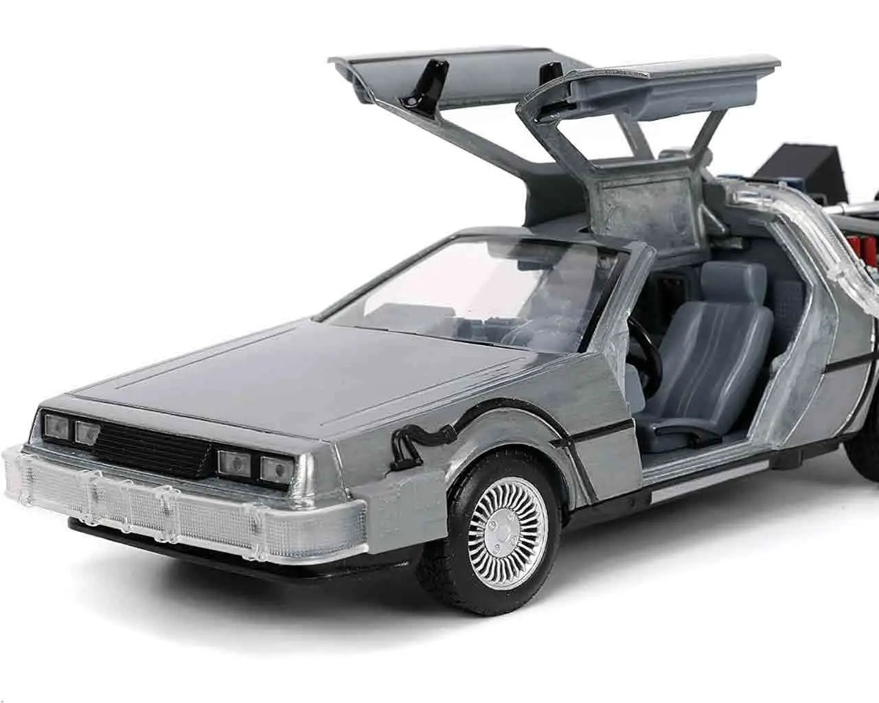 BACK TO THE FUTURE PART 1 1982 DELOREAN LIGHTS 1/24 DIE-CAST MODEL