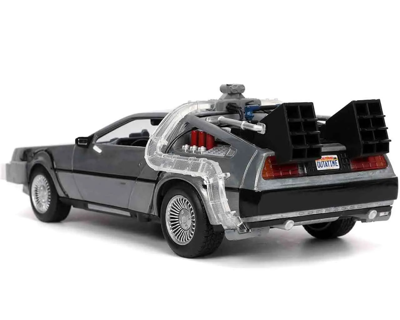 BACK TO THE FUTURE PART 1 1982 DELOREAN LIGHTS 1/24 DIE-CAST MODEL