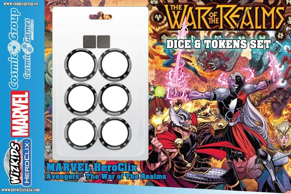 MHC AVENGERS WAR OF REALMS DICE & TOKEN Frikytopia