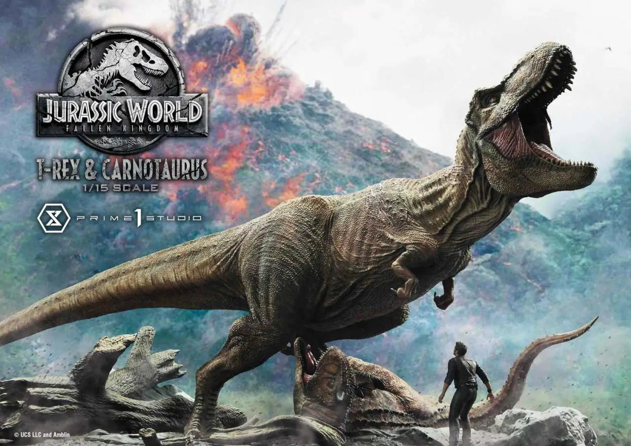 JURASSIC WORLD FK T-REX/CARNOTAURUS STAT Frikytopia
