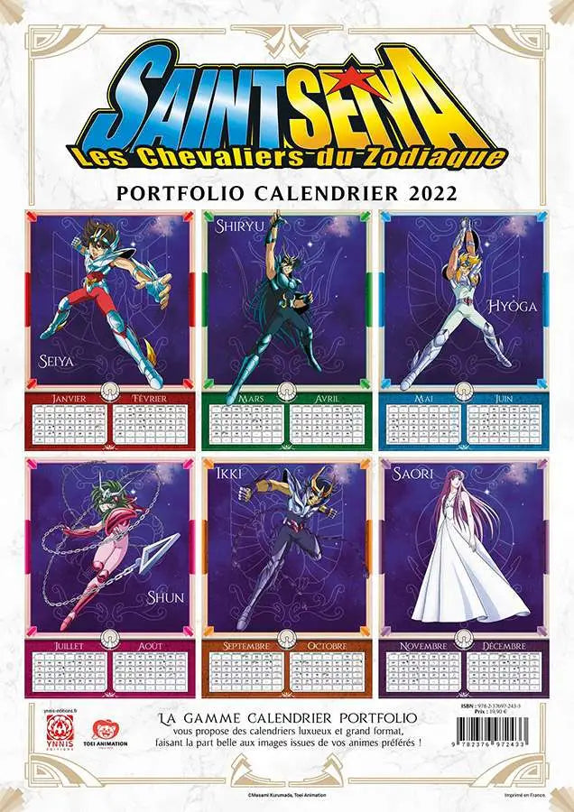 SAINT SEIYA PORTFOLIO Calendario 2022