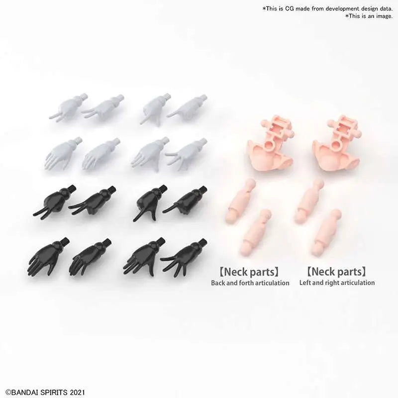 30MS OPT HAND PARTS WHITE/BLACK