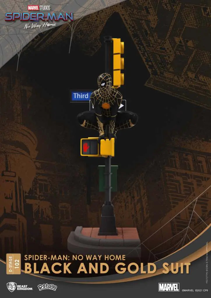 D-STAGE SPIDER-MAN NWH BLACK/GOLD SUIT