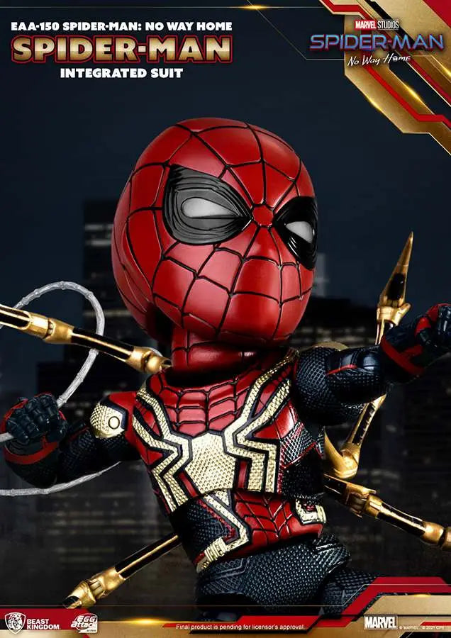 Figura beast kingdom egg attack marvel spider - man no way home traje integrado