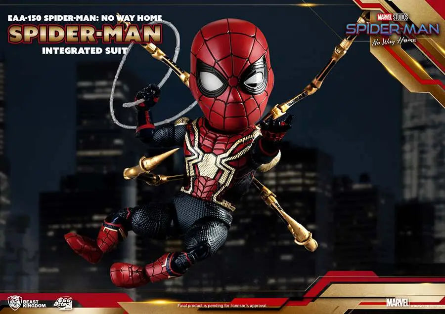 Figura beast kingdom egg attack marvel spider - man no way home traje integrado