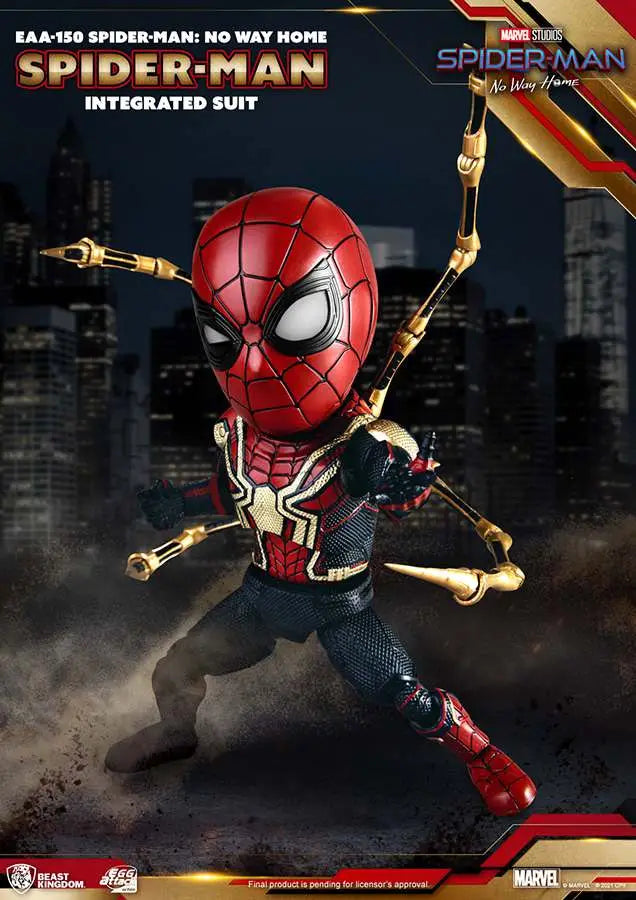 Figura beast kingdom egg attack marvel spider - man no way home traje integrado