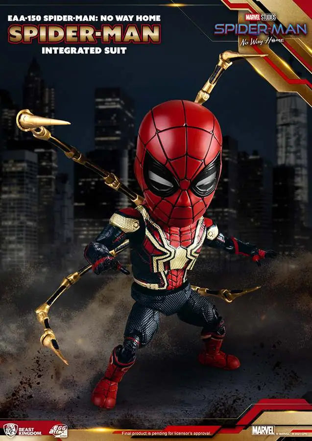 Figura beast kingdom egg attack marvel spider - man no way home traje integrado