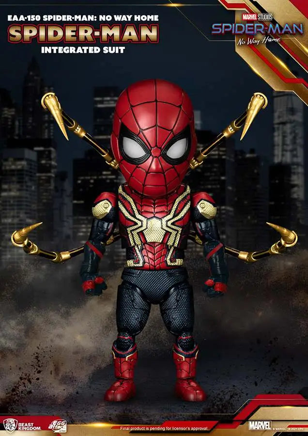 Figura beast kingdom egg attack marvel spider - man no way home traje integrado