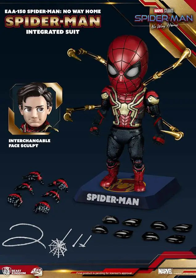 Figura beast kingdom egg attack marvel spider - man no way home traje integrado