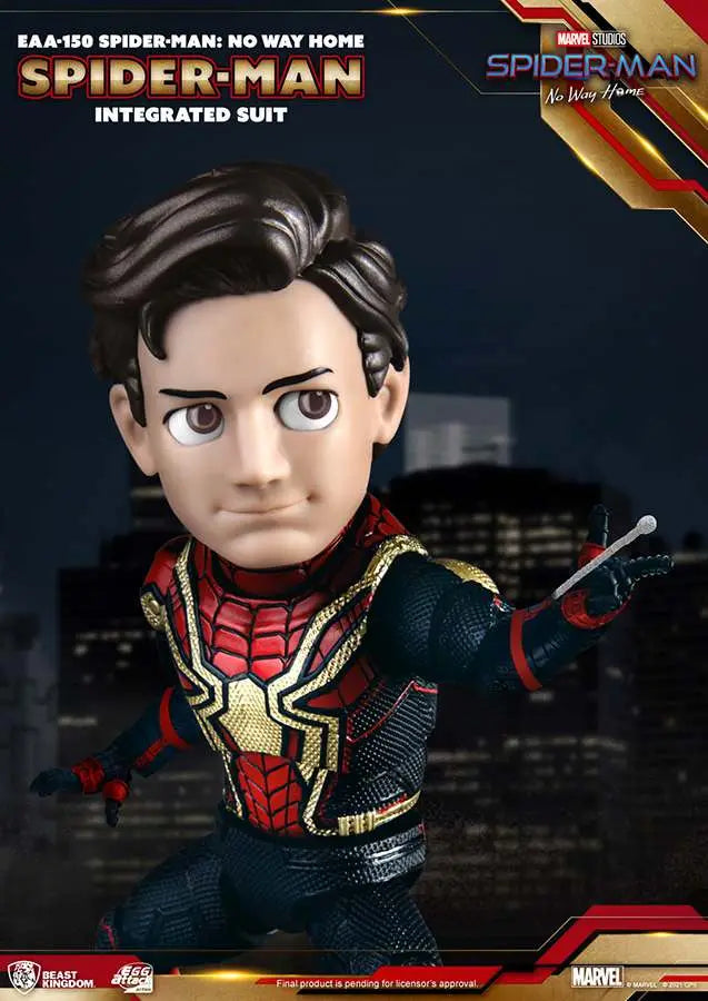Figura beast kingdom egg attack marvel spider - man no way home traje integrado