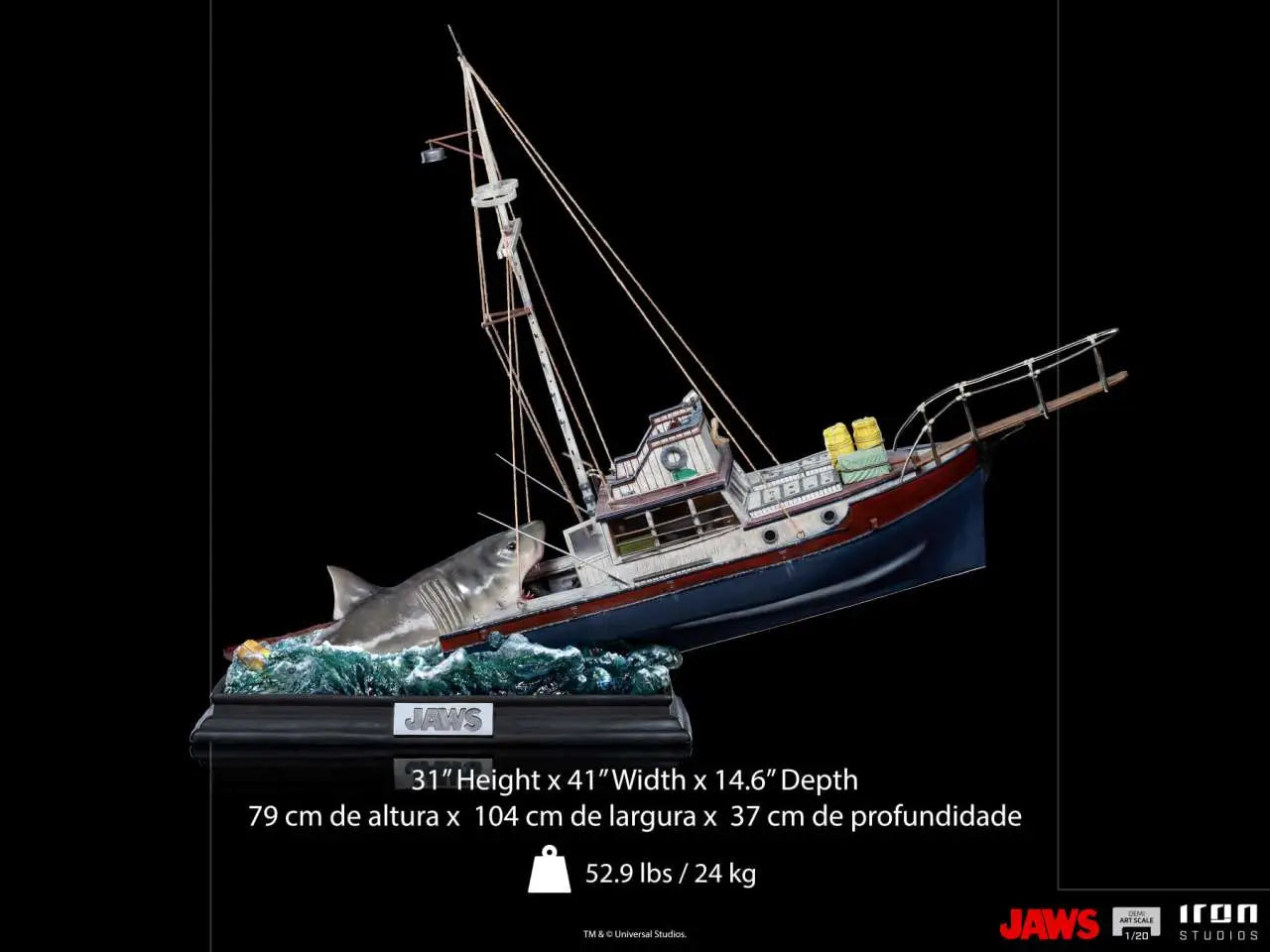 Tiburón Estatua 1/20 Demi Art Scale Jaws Attack 104 cm