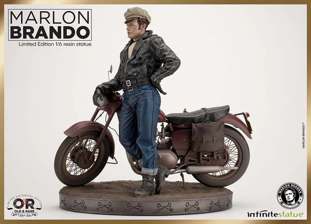 MARLON BRANDO W/BIKE OLD&RARE 1:6 RESIN Frikytopia