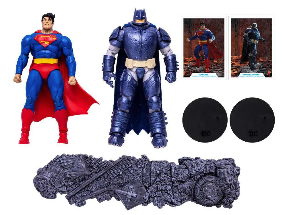 Pack 2 figuras mcfarlane toys collector multipack superman vs armored batman