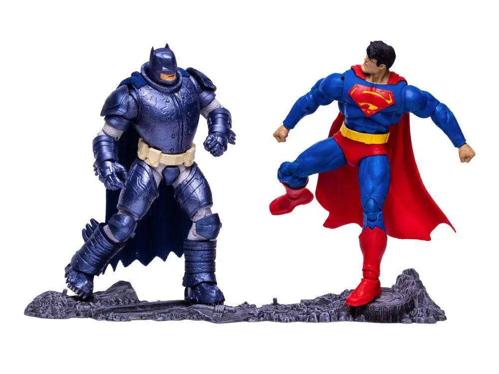 Pack 2 figuras mcfarlane toys collector multipack superman vs armored batman