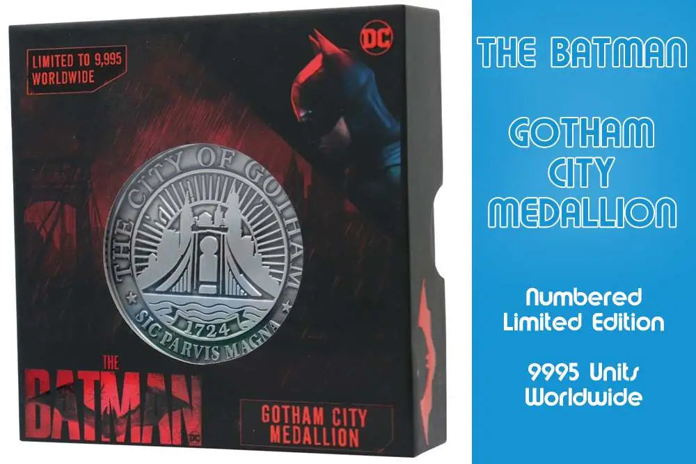 THE BATMAN GOTHAM METAL MEDALLION LTD ED Frikytopia