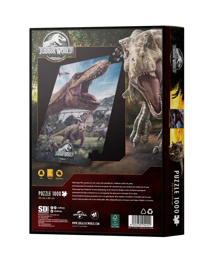 JURASSIC WORLD Póster TREX 1000PCS PUZZL