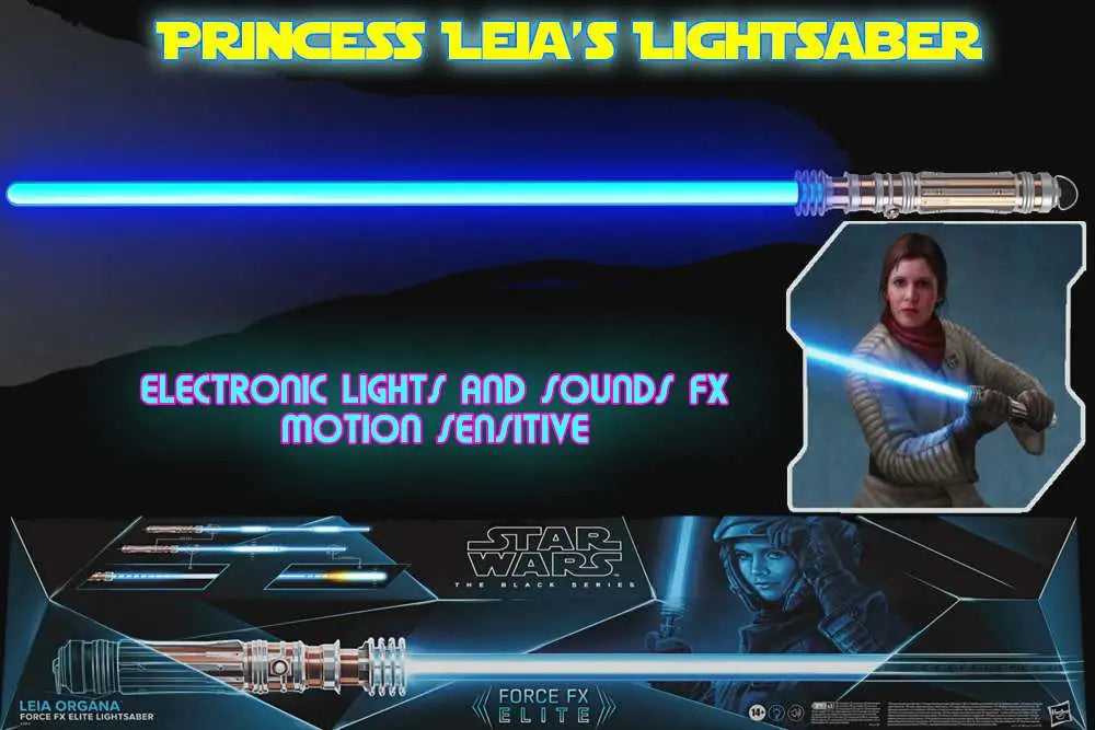 Replica hasbro 1 1 force x sable de luz leia organa black series