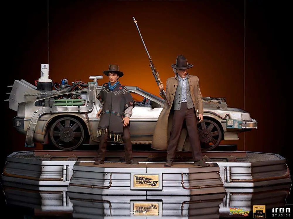 BTTF III DELOREAN + STATUE 1/10 SET Frikytopia